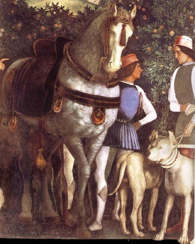Andrea Mantegna Servant with horse and dog Spain oil painting art